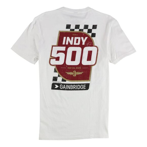 Indy 500 Mens White Event Graphic T-Shirt, white, S - Picture 2 of 2